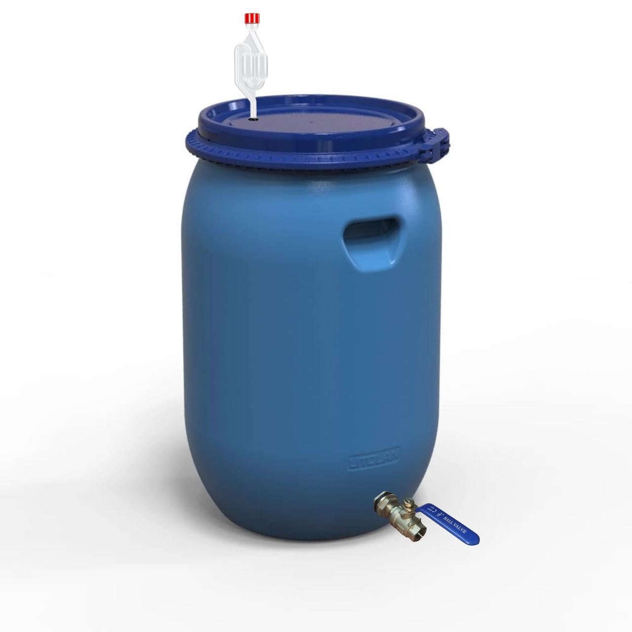 Бочка для брожения Litolan с винным клапаном S-образный и краном 1/2" из нержавеющей стали AISI 304 65 л (29633) - фото 1 Бочка для брожения Litolan с винным клапаном S-образный и краном 1/2" из нержавеющей стали AISI 304 65 л (29633) - фото 1