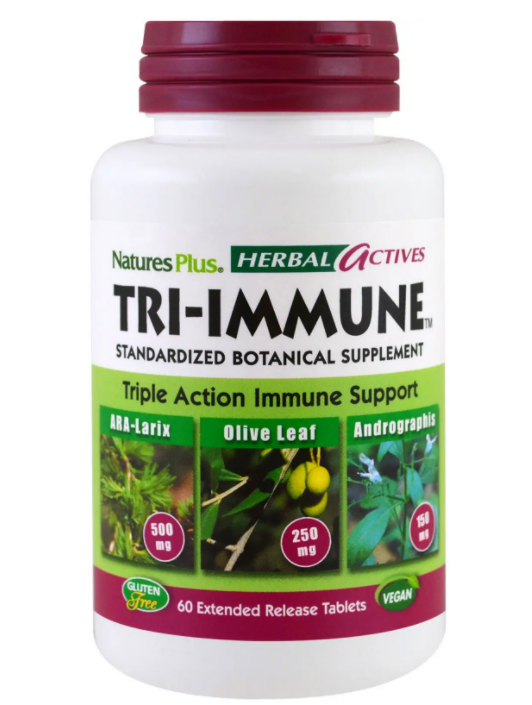 Натуральна добавка для імунітету Nature's Plus Tri-Immune 60 Tabs