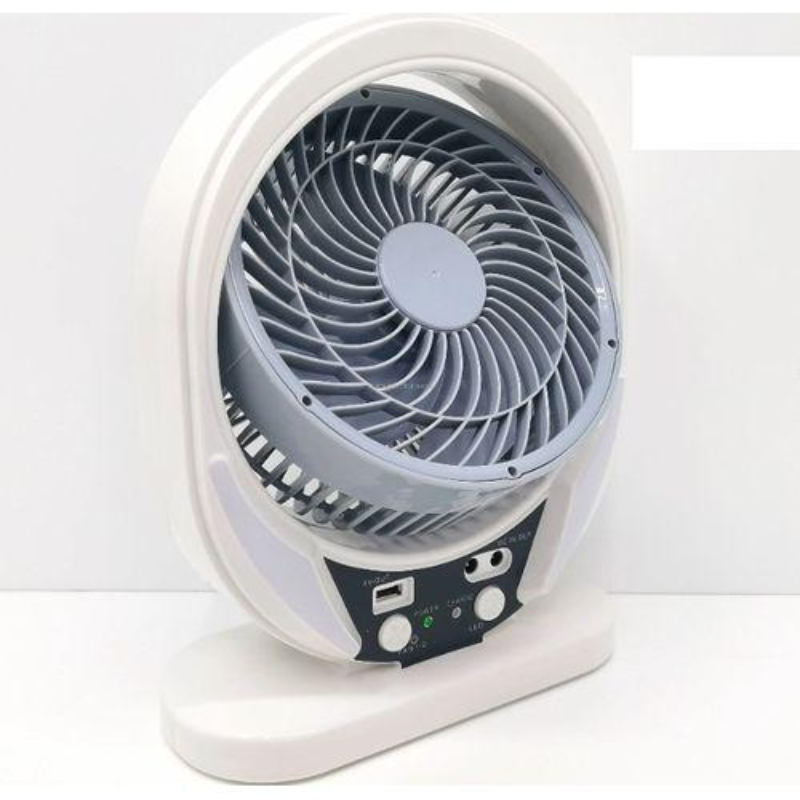 Вентилятор портативний 606 із сонячною панеллю 2 швидкості USB 6" 6 Вт 3,2V 4000 мАг 4в1 (2620348554) - фото 4