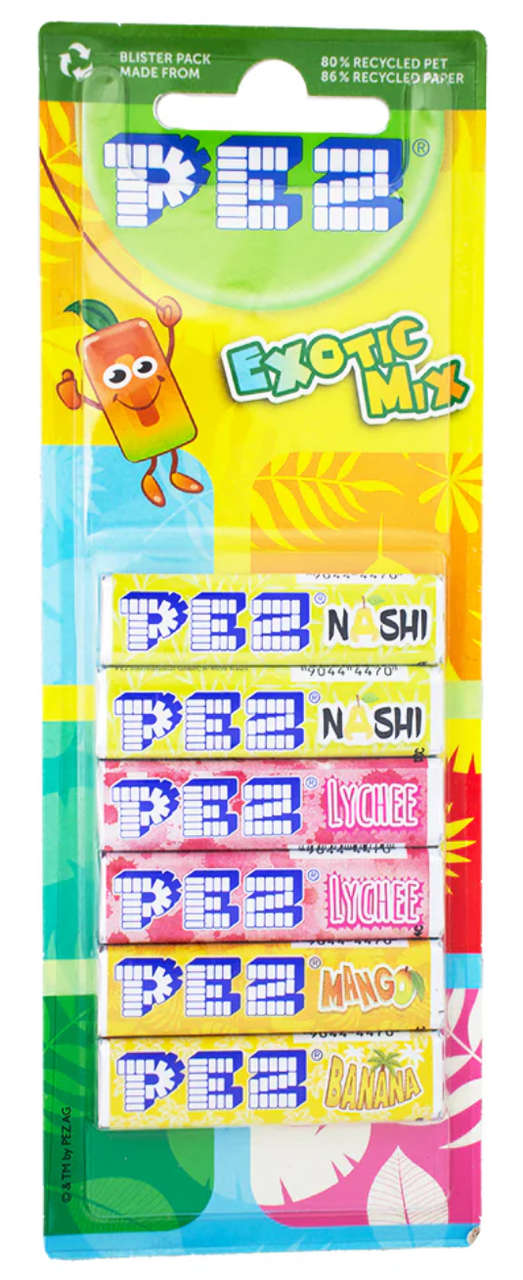 Драже PEZ Candy Exotic Mix 6 шт. 51 г (2262044783)