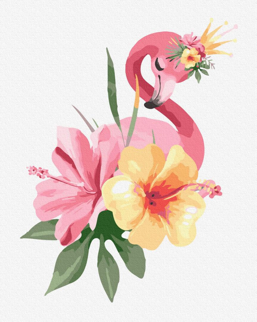 Картина по номерам Brushme Цветущий фламинго 40x50 см (GX37111)