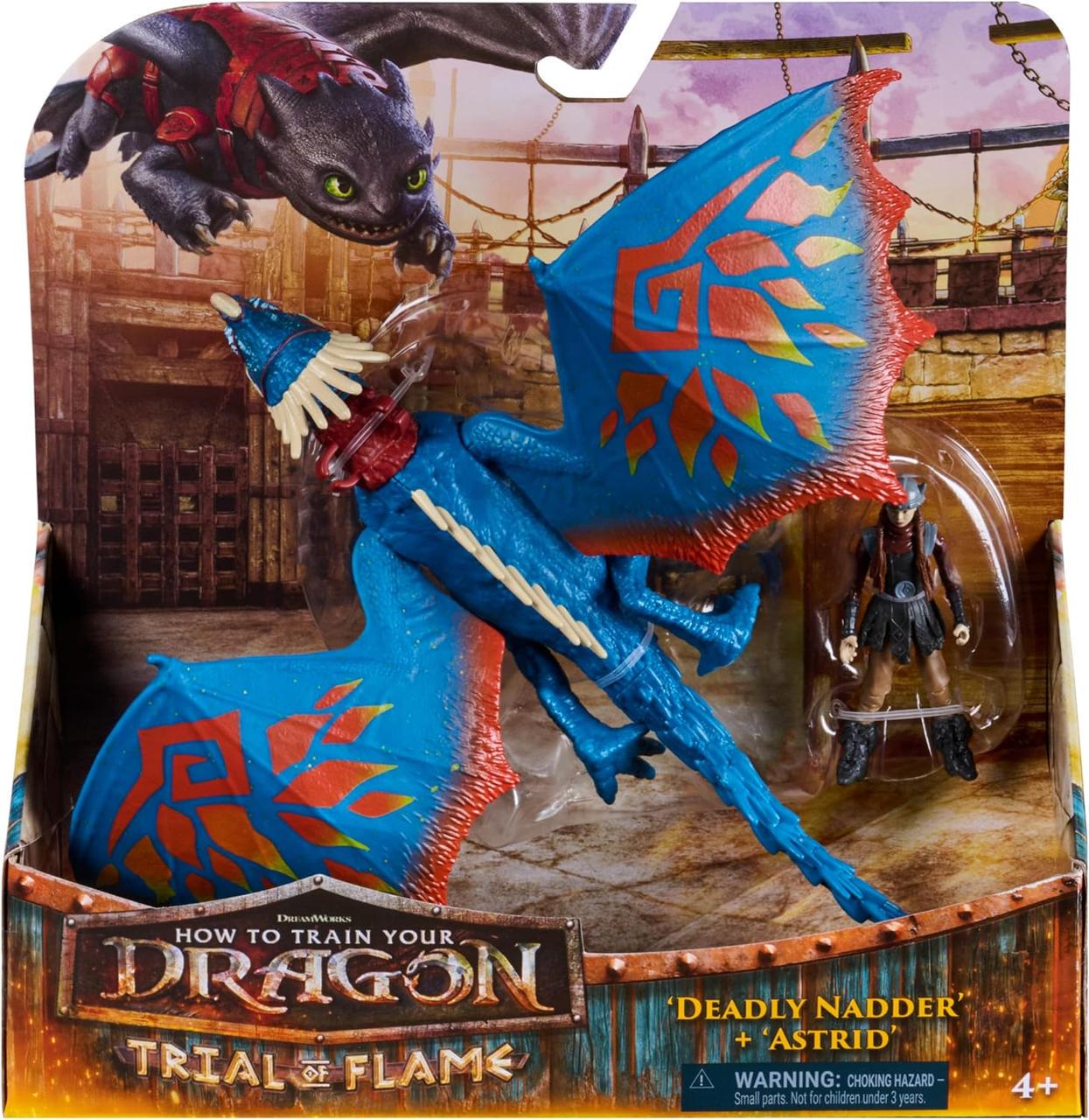 Игровой набор Dreamworks Dragons Как укротить дракона Смертоносный Змеевик и всадница Астрид