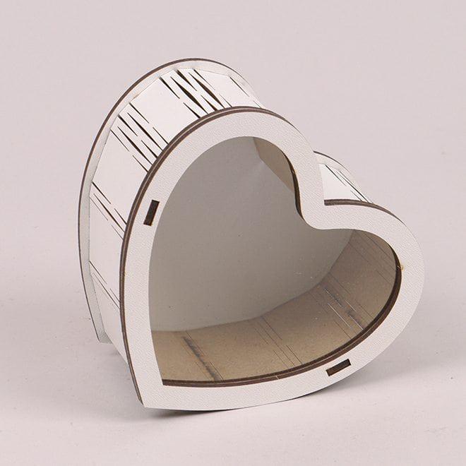 Коробка подарочная Flora Сердце с прозрачной крышкой Белый (33287) - фото 3 Коробка подарочная Flora Сердце с прозрачной крышкой Белый (33287) - фото 3