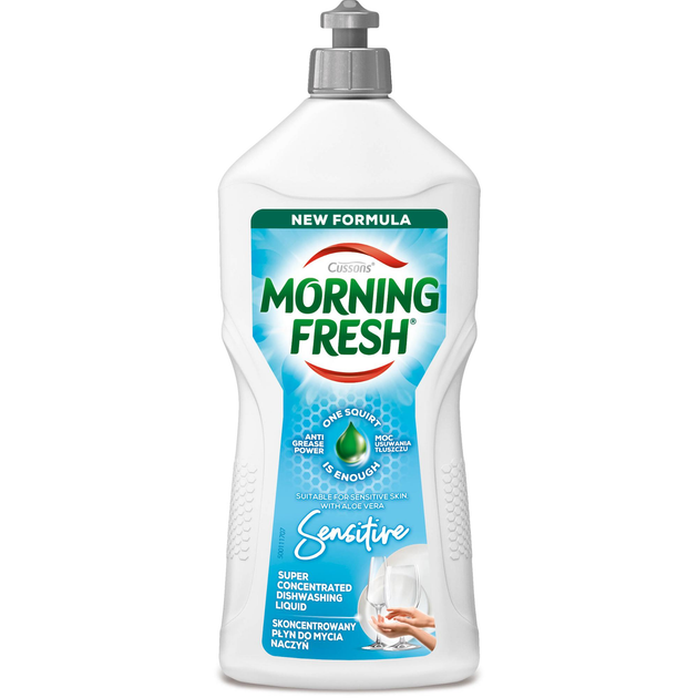 Средство для мытья посуды Morning Fresh для чувствительной кожи с экстрактом алоэ вера концентрат 900 мл