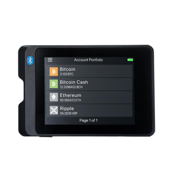 Кошелек для криптовалют аппаратный SecuX W20 Bluetooth с сенсорным экраном Черный (34004247)