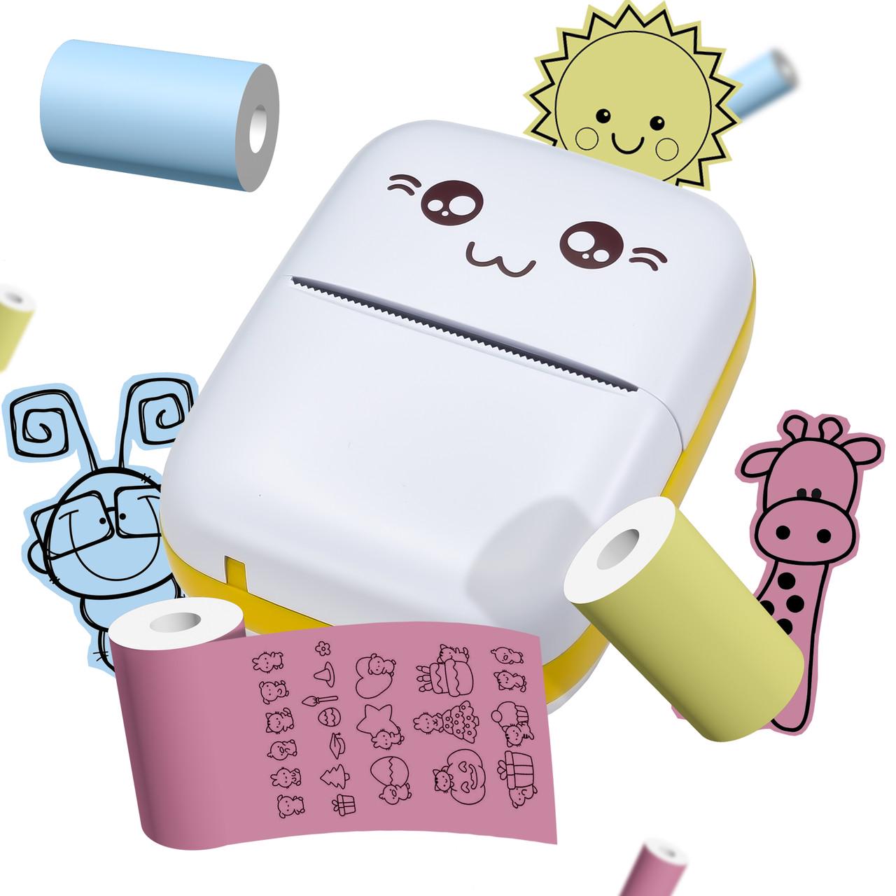 Термопринтер портативний JETIX Mini printer Yellow (12115031) - фото 9 Термопринтер портативний JETIX Mini printer Yellow (12115031) - фото 9