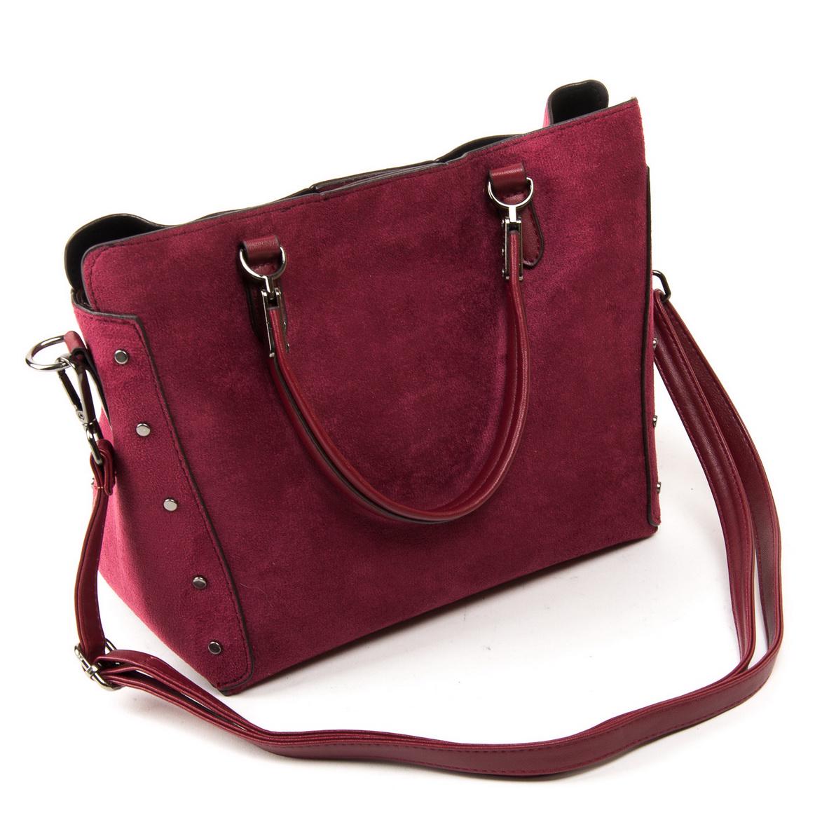 Женская модельная сумка из замша Fashion 5124 Бордовый - фото 2 Женская модельная сумка из замша Fashion 5124 Бордовый - фото 2