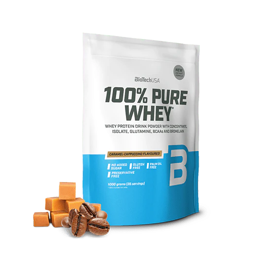 Протеин BioTechUSA 100% Pure Whey 1000 g 35 servings Caramel Capuccino