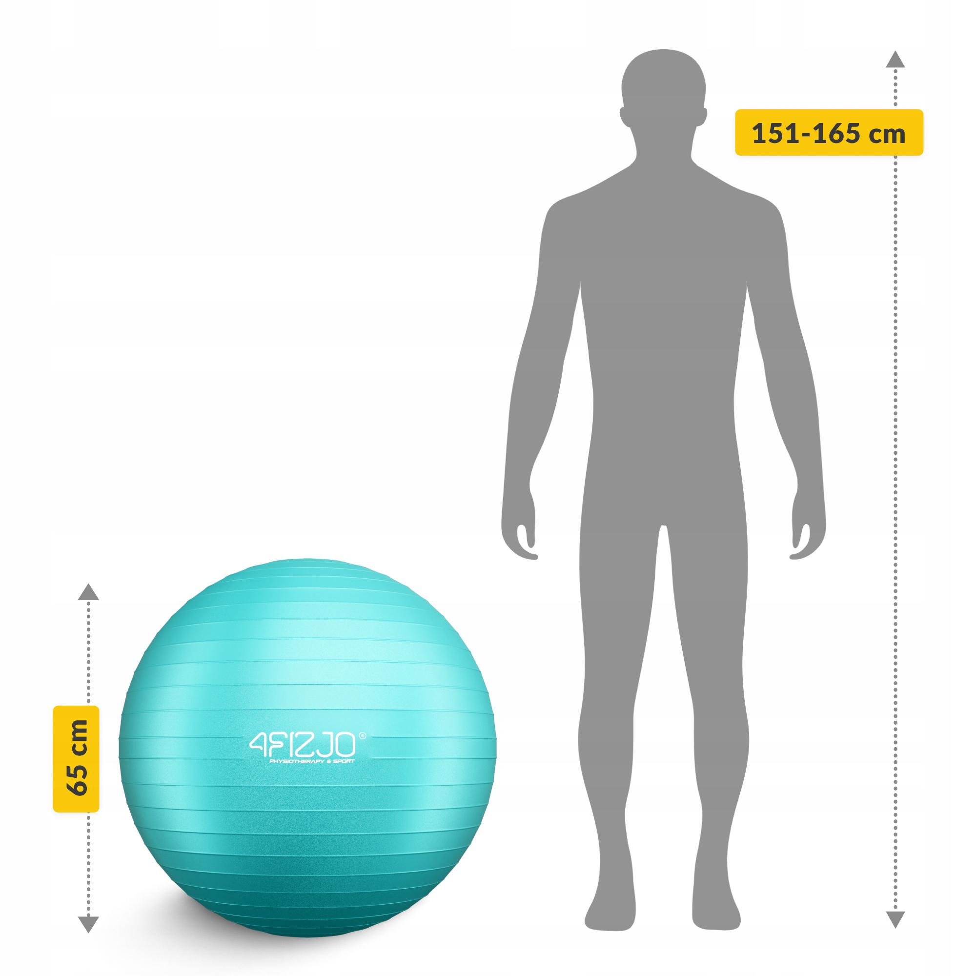М'яч для фітнесу 4fizjo Anti-Burst 65 см Mint (P-5905973404761) - фото 10