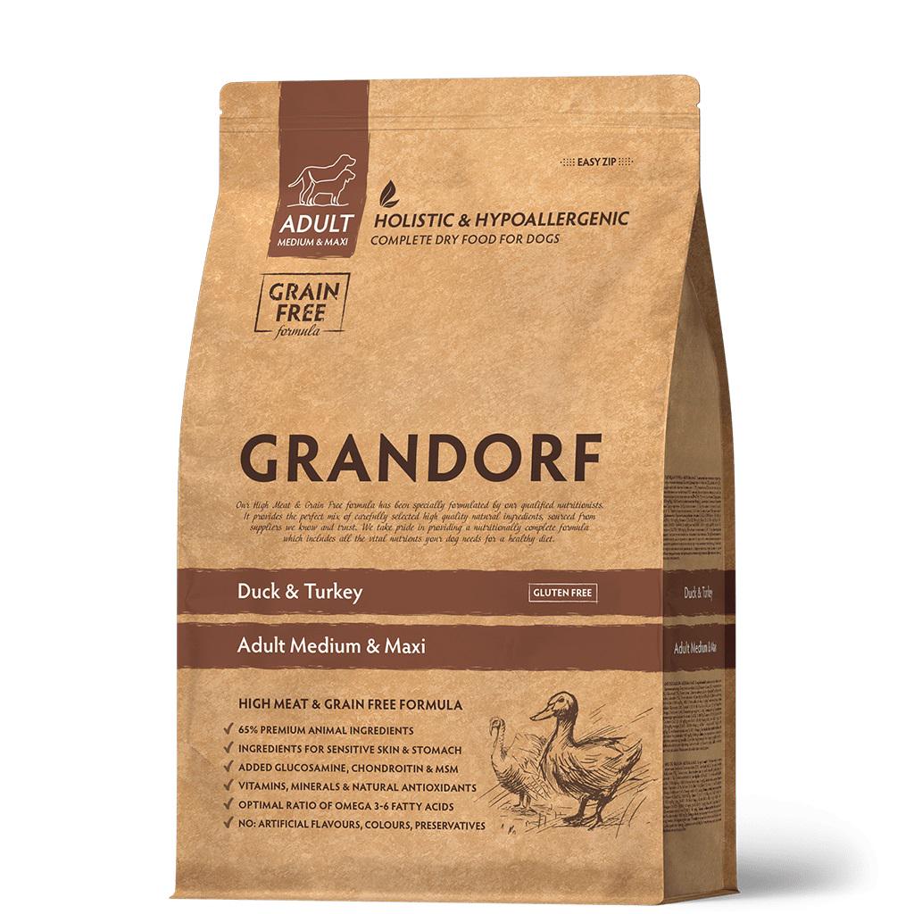 Корм сухой гипоаллергенный для собак Grandorf Duck & Turkey Medium & Maxi 3 кг (24148234)