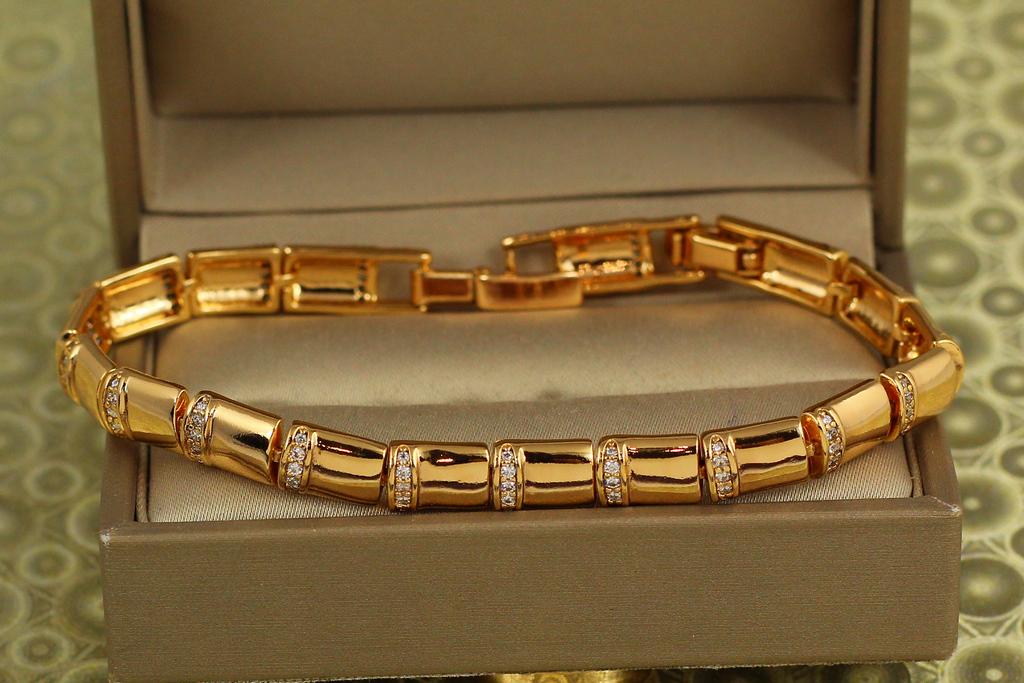 Браслет Xuping Jewelry Бамбук 17 см 7 мм Золотистый