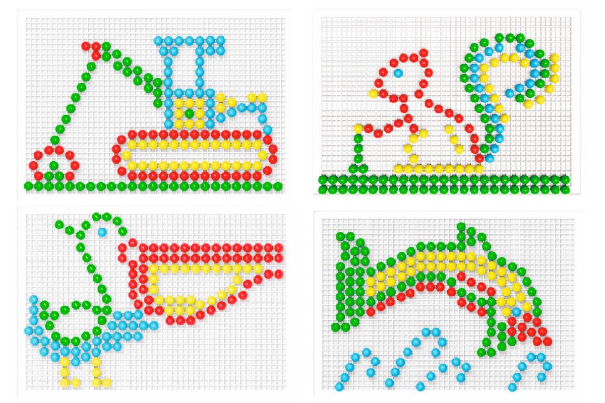 Дитяча мозаїка ТехноК No4 9 мм 4 кольори 340 шт. (3367) - фото 6 Дитяча мозаїка ТехноК No4 9 мм 4 кольори 340 шт. (3367) - фото 6