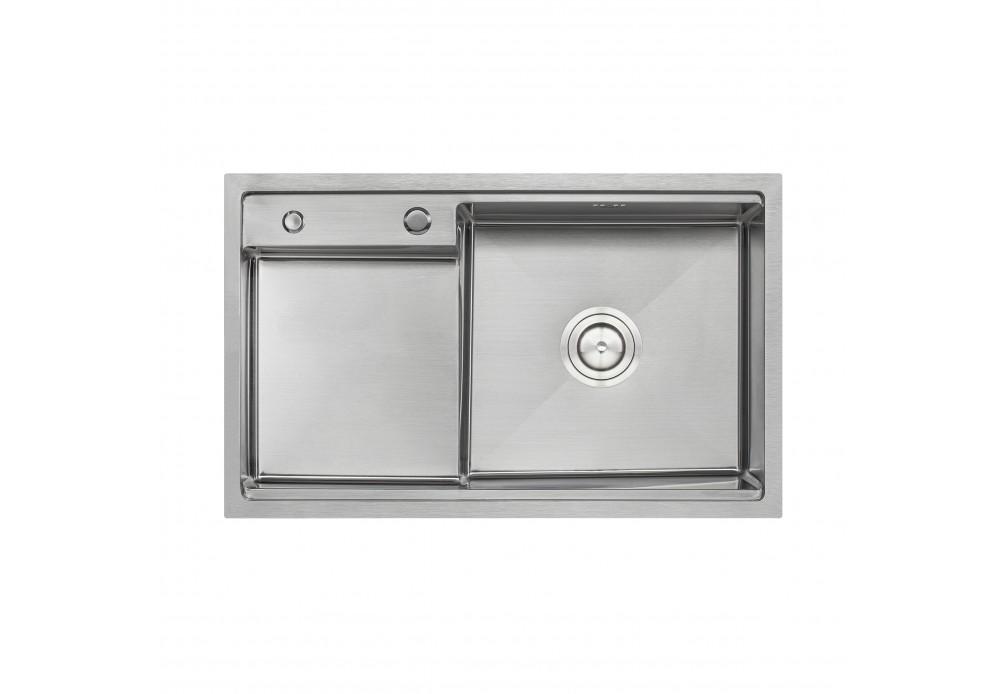 Кухонная мойка Q-tap D7848-R 3/1,2 мм Satin (QTD7848R3012)