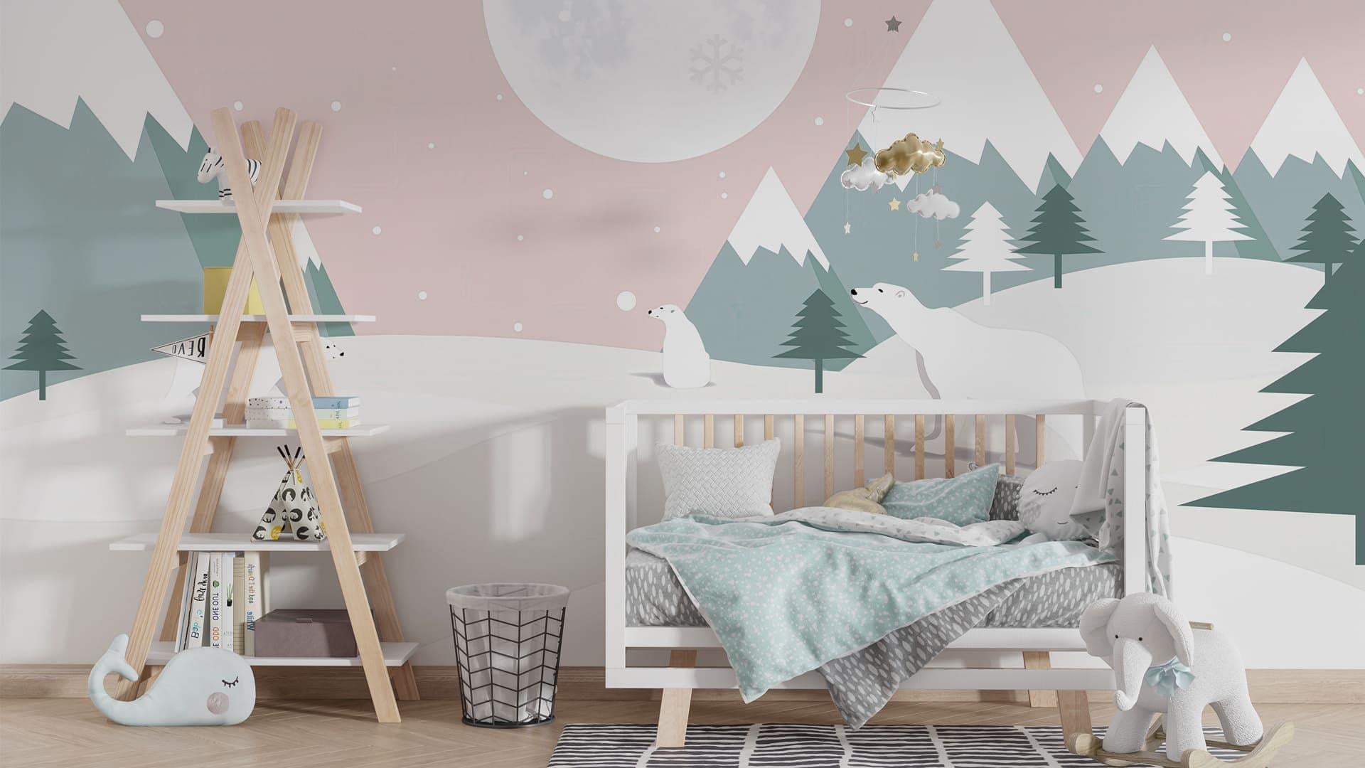 Фотообои флизелиновые Styleo Print-walls Белые медведи 0879 350х270 см (Pw-0879/3)