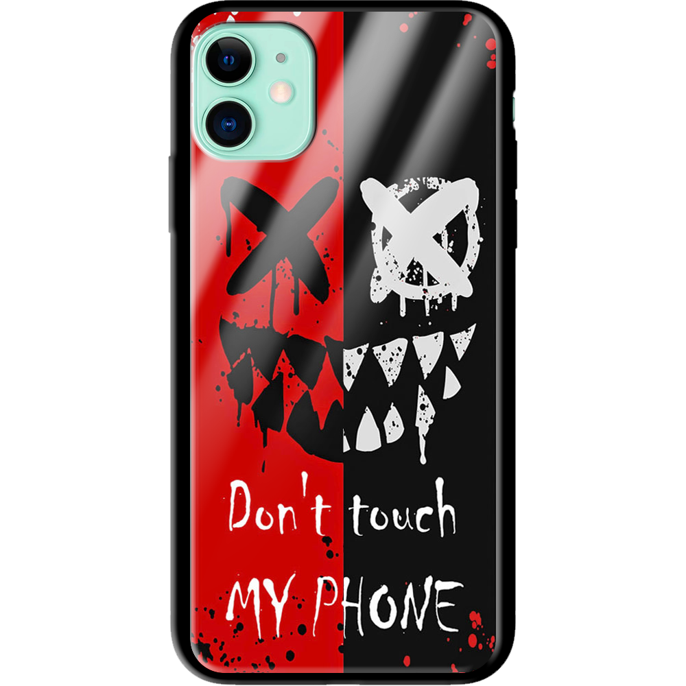 Чехол BoxFace iPhone 12 Bad Smile Черный силикон со стеклом (41161-up2468-41127)