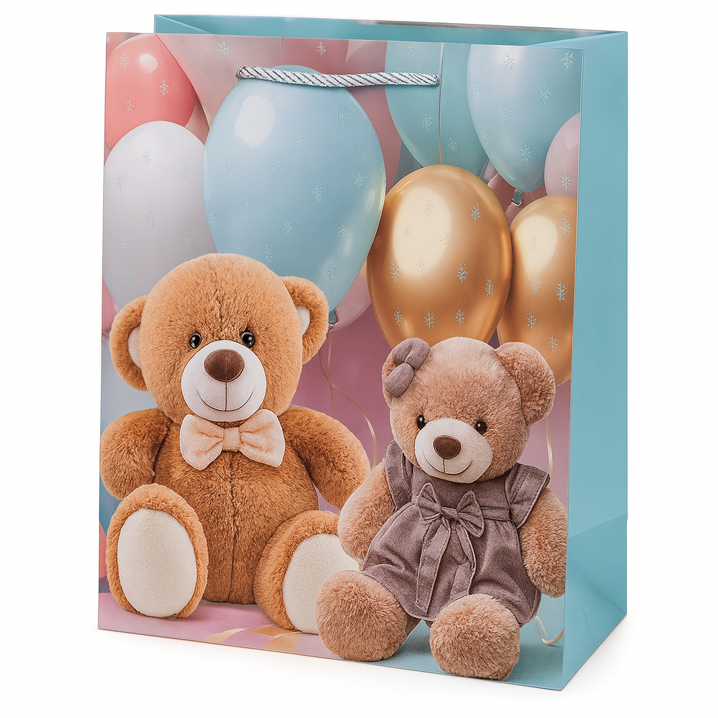 Подарунковий пакет Balloons R98763-S 18х23х10 см Блакитний