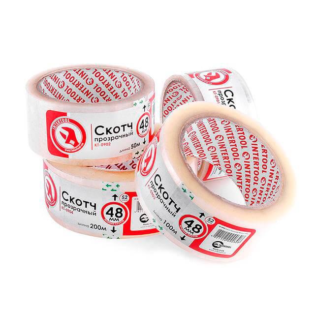 Скотч Intertool 45 мм х 100 м х 44 мкм Прозорий (KT-0903) - фото 2 Скотч Intertool 45 мм х 100 м х 44 мкм Прозорий (KT-0903) - фото 2