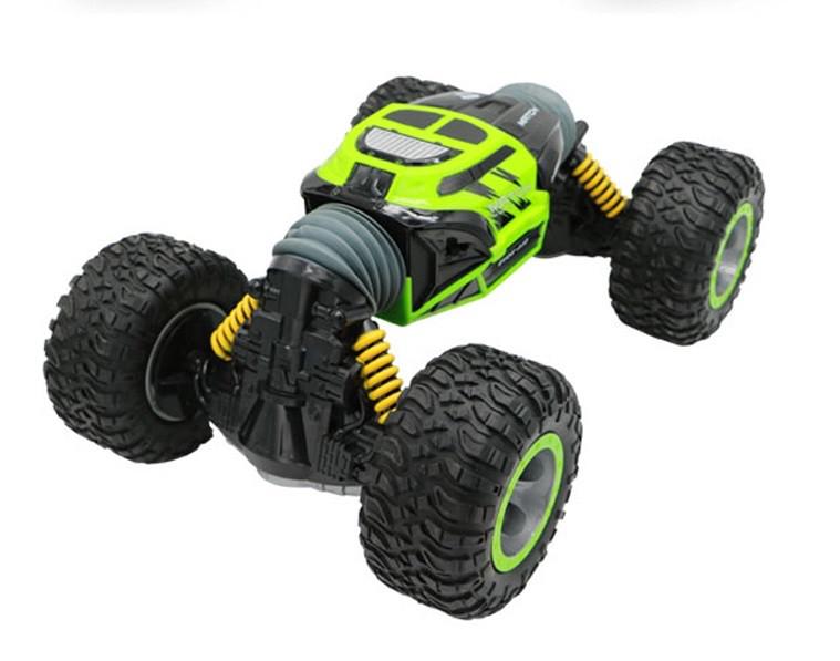 Іграшка на радіокеруванні SUNROZ Double Sided Stunt Car дитячий трюковий позашляховик Зелений (SUN1394)