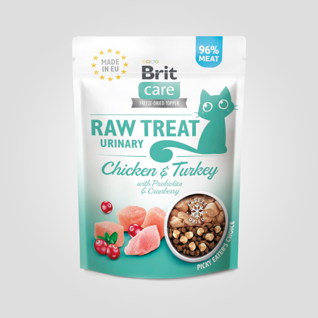 Ласощі для котів Brit Raw Treat Urinary Freeze-dried з куркою та індичкою 40 г (2224642828)