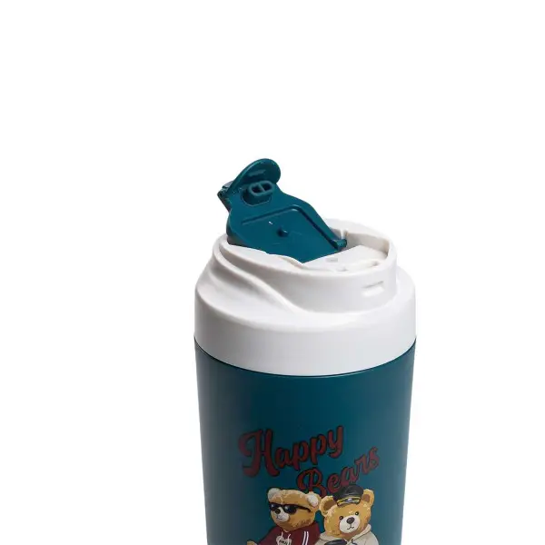 Термочашка Bears 480 мл з керамічною колбою та коспусом із нержавіючої сталі Синій (147-107-HP-14-15GR) - фото 5