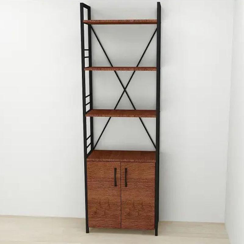 Этажерка Ferrum-decor Коннект 4/60 с тумбой ДСП 179x60x28 см Черный/Венге (FRD-105540) - фото 4