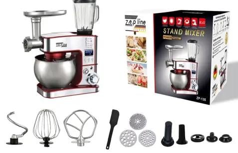 Кухонний комбайн Zepline 4200 Вт 7в1 6 л з дисплеєм Червоний (ZP-135) - фото 3 Кухонний комбайн Zepline 4200 Вт 7в1 6 л з дисплеєм Червоний (ZP-135) - фото 3