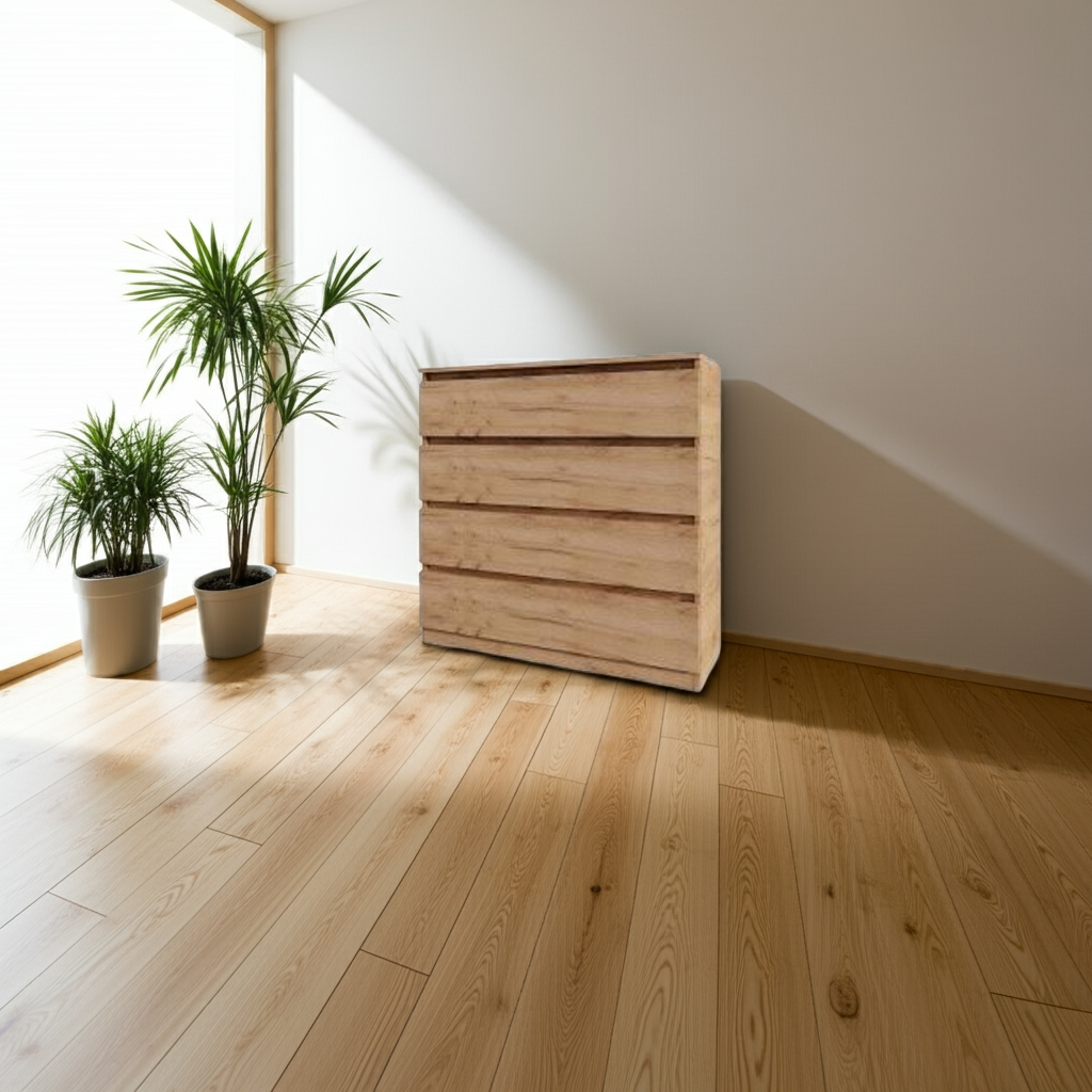 Комод MEBEX на 4 ящика 100х40х100 см Дуб Крафт (VM4B1000DC)