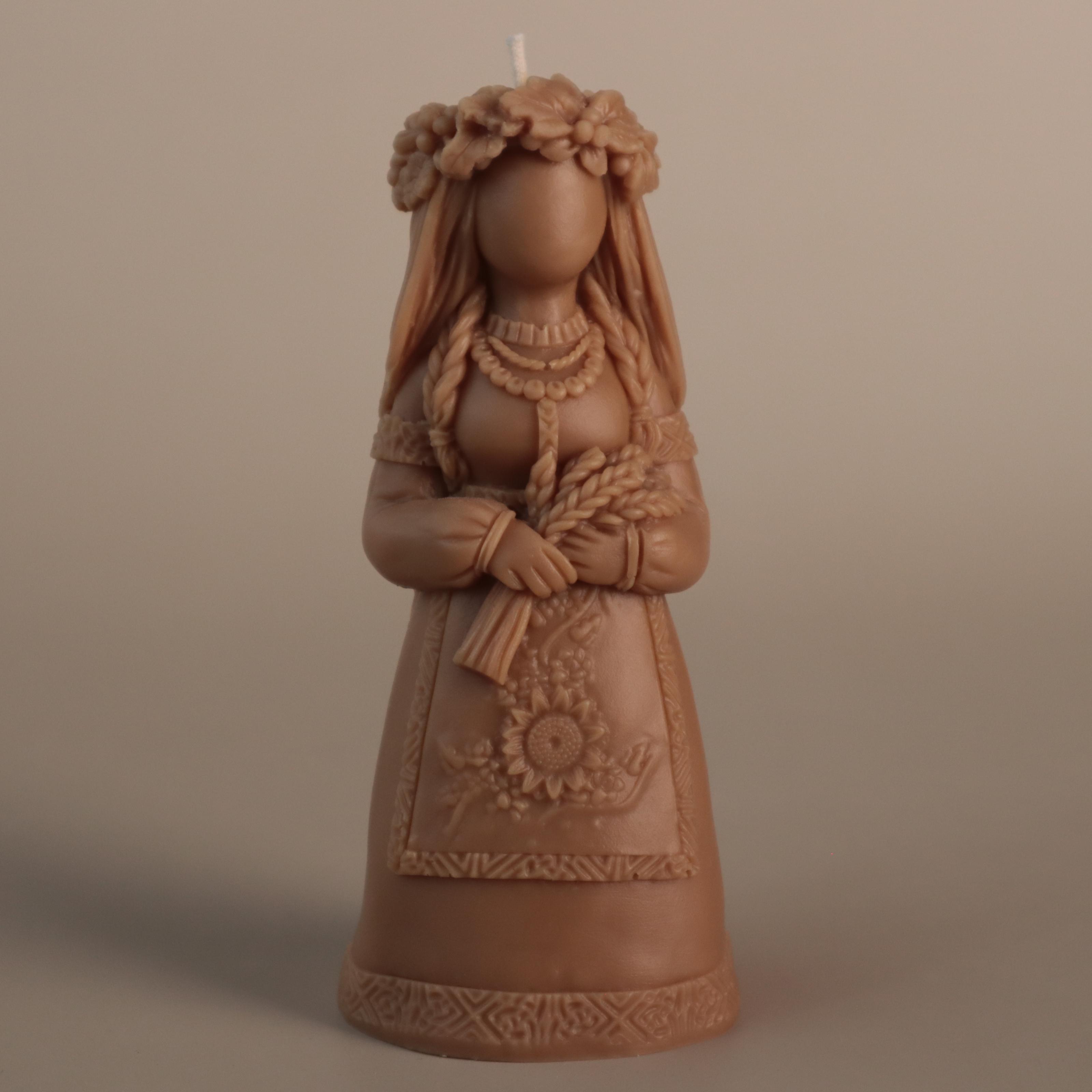 Аромасвічка соєва Wax Harmony Ваніль Лялька-мотанка Берегиня Достатку Коричневий (1001451)