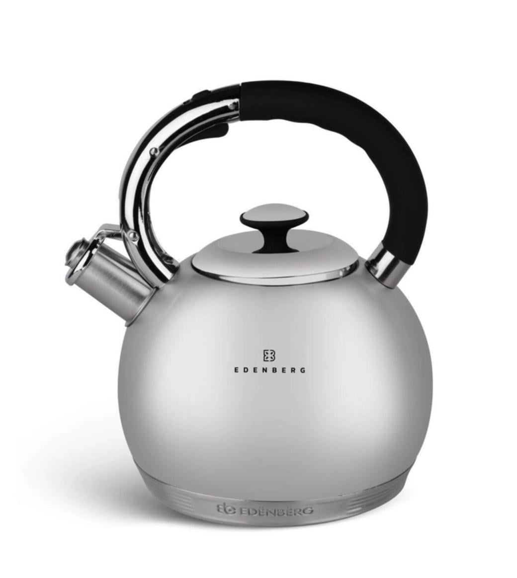 Чайник со свистком Edenberg EB-3537 3 л с черной ручкой (EB-3537-ч)