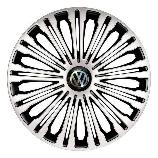 Ковпаки для коліс 4 Racing Volante Silver/Black R16 з логотипом Volkswagen 4 шт.