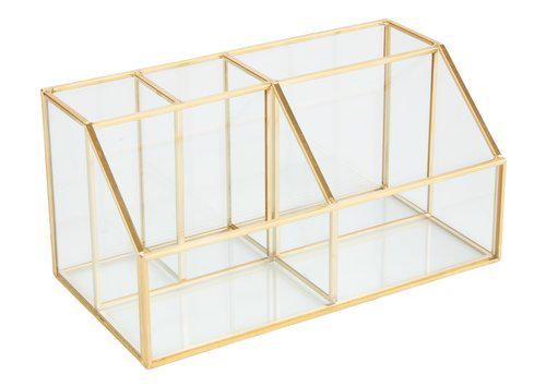 Органайзер для косметики 9,5x18x5/9 см Прозрачный/Медный (4d0786a3)