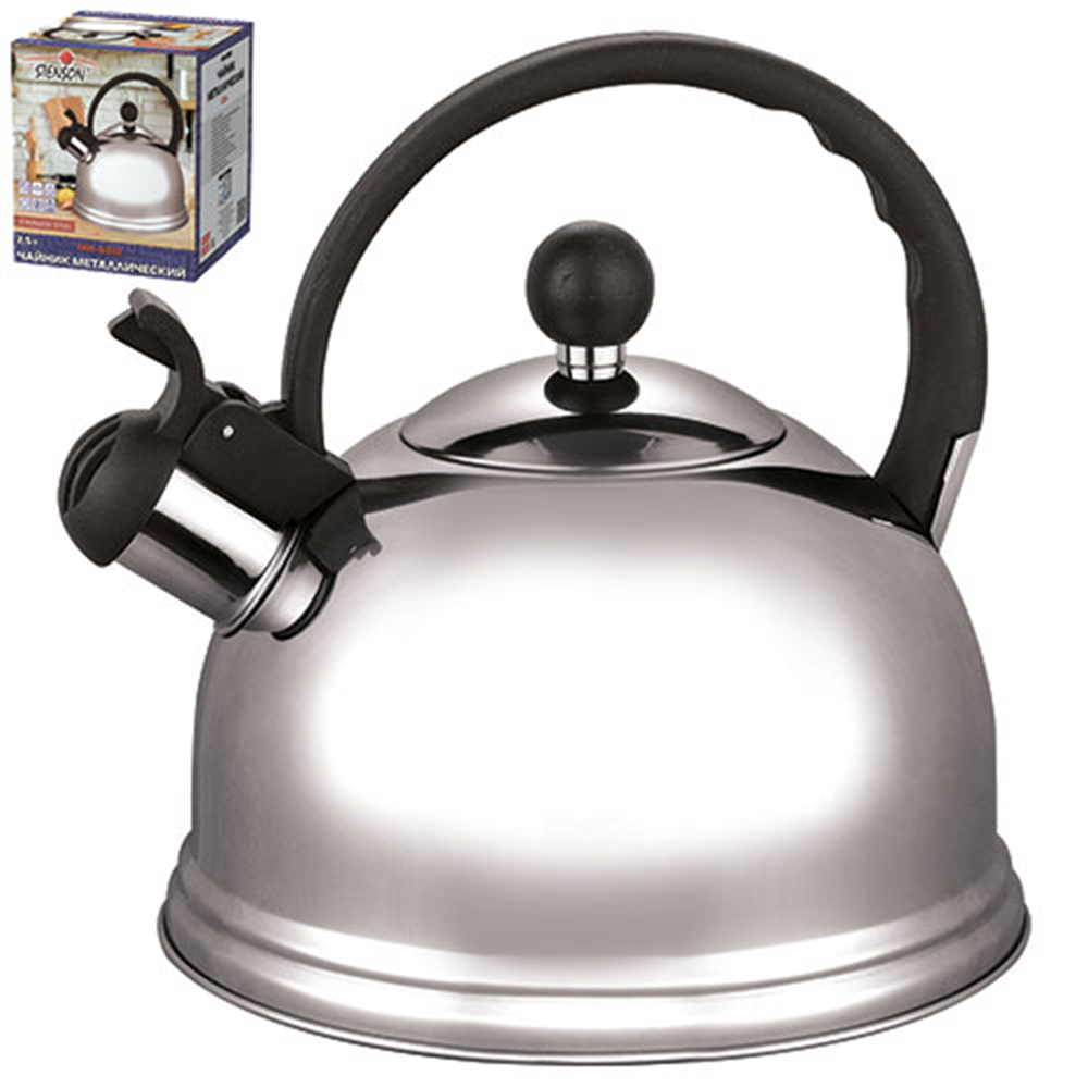 Чайник для плиты DoubleBase со свистком нержавеющая сталь/двойное дно 2,5 л (28410807) - фото 4 Чайник для плиты DoubleBase со свистком нержавеющая сталь/двойное дно 2,5 л (28410807) - фото 4