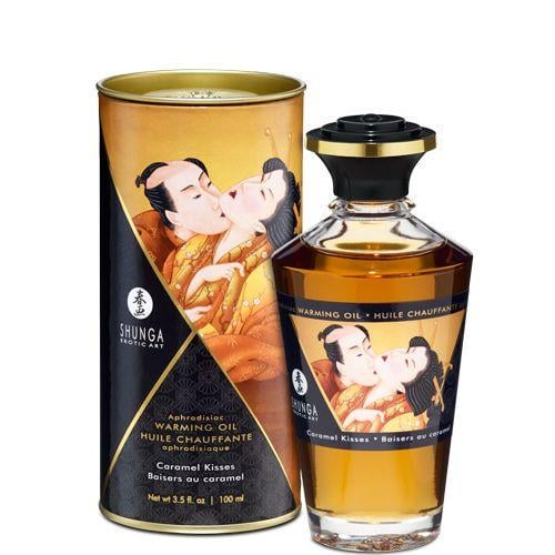 Масло разогревающее Shunga APHRODISIAC WARMING OIL Caramel Kisses 100 мл (SO2501)