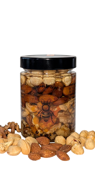 Микс орехов фундук/кешью/миндаль/волосатый орех с акациевым медом (4820289640096)