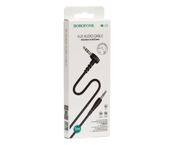 Кабель Aux Borofone BL10 1 м Black