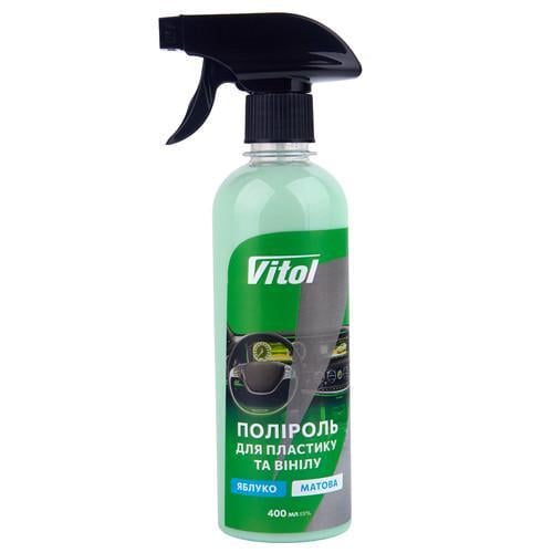 Полироль для пластика и винила Vitol Яблоко матовая 400 мл (26037715)