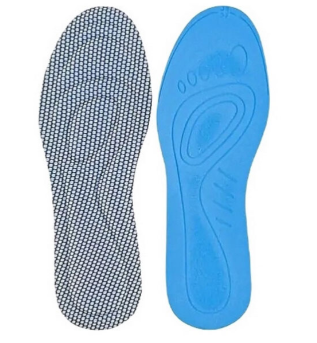 Устілки для взуття ортопедичні з ефектом пам'яті 4D р. 35-36 Сірий із синім (KG-12157)