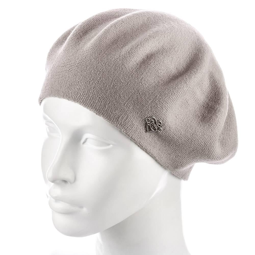 Берет женский Zolly ZH181 пустой двойной тонкой вязки Лен