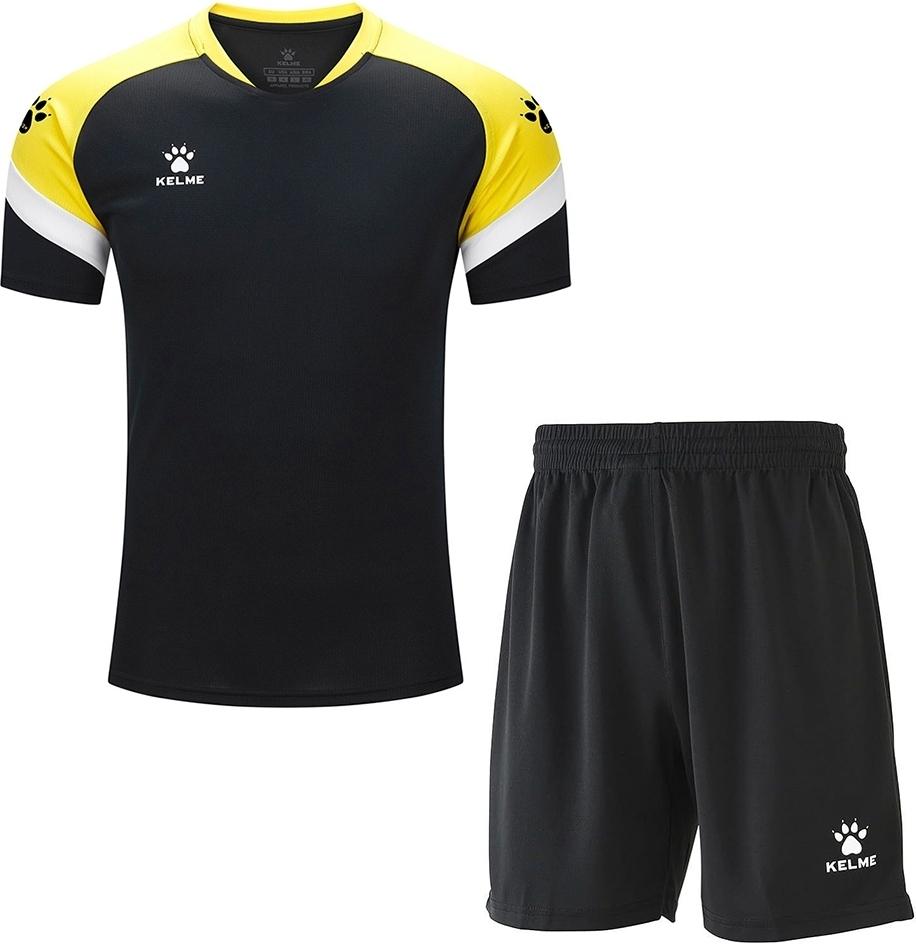 Комплект футбольной формы KELME BRAVO S Черно-желтый (7351TX1092.9005_8351ZB1143.9000)