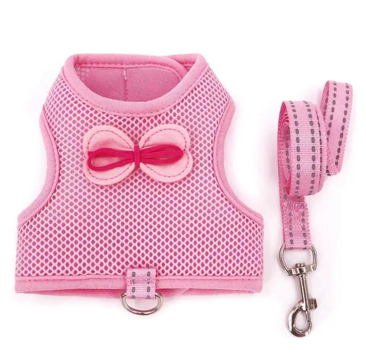 Шлея з повідцем для кроликів S Pink (27332554)