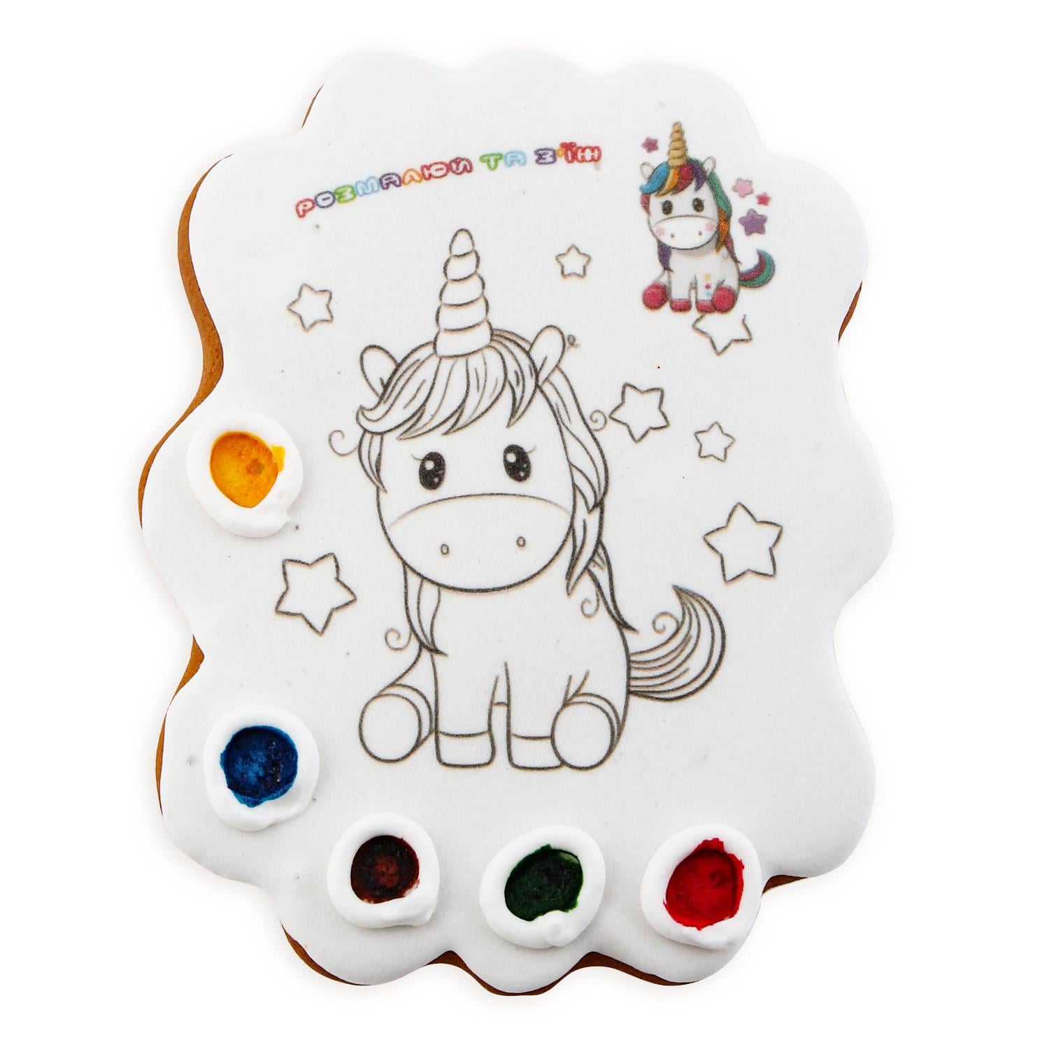 Пряник-раскраска Крафт Печенье Единорог 85 г