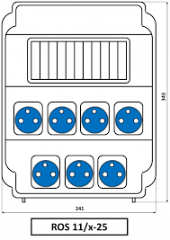 Набор щит с розетками Spamel ROS 11/x-25 - фото 2