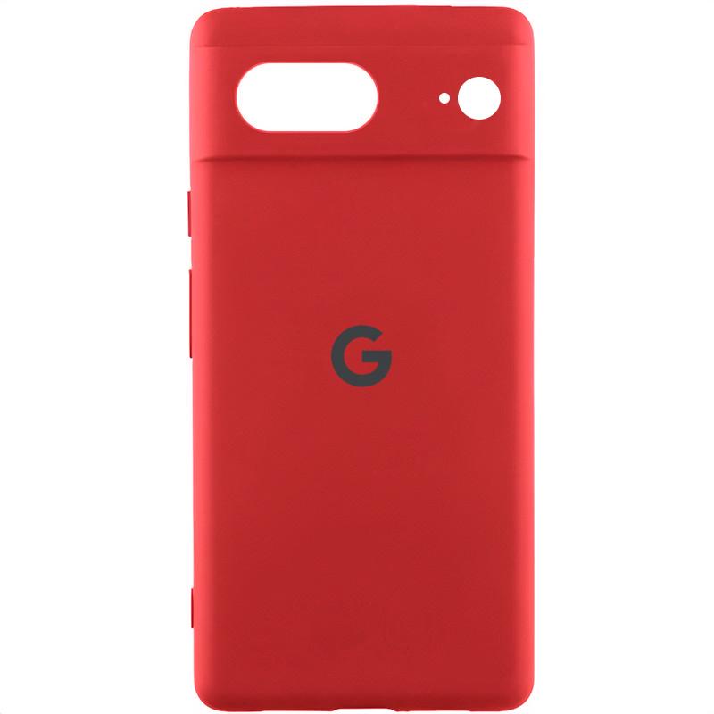 Противоударный чехол Silicone Cover Lakshmi Full Camera (AAA) with Logo для Google Pixel 8 Красный / Red