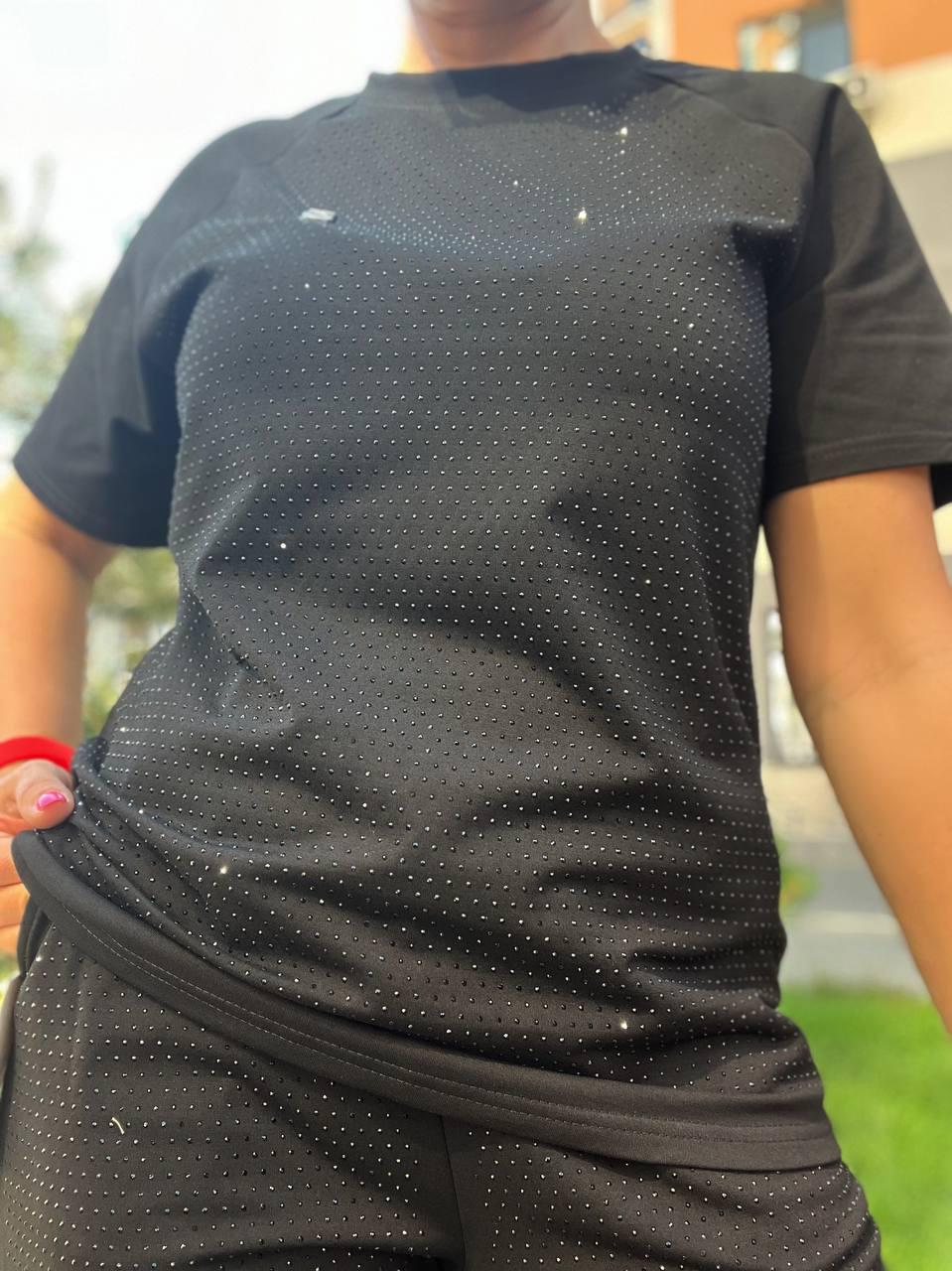 Костюм женский YUJIE YISHANG 7162 футболка и брюки XL Черный (2214) - фото 4