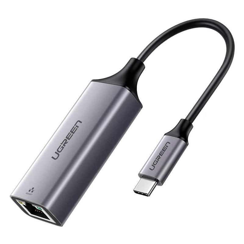 Внешняя сетевая карта Gigabit Ethernet LAN RJ45-Type-C Ugreen 50737 10/100/1000 Mbps - фото 1 Внешняя сетевая карта Gigabit Ethernet LAN RJ45-Type-C Ugreen 50737 10/100/1000 Mbps - фото 1