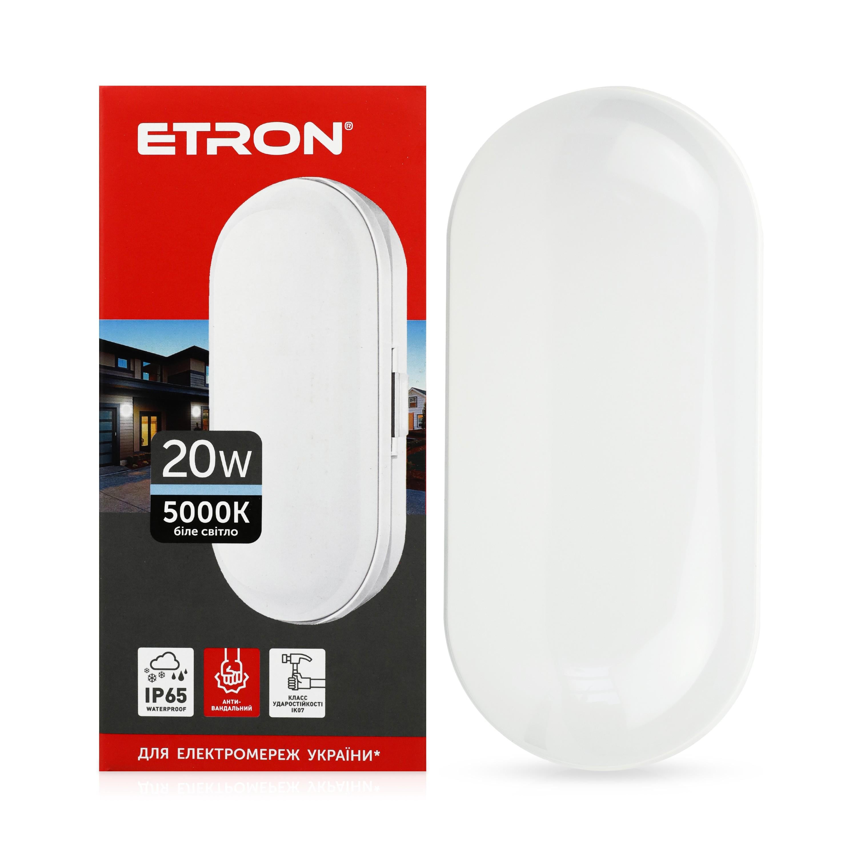 Светодиодный светильник ETRON Communal 1-ESP-507-E 20 W 5000 К ellipse (14076)