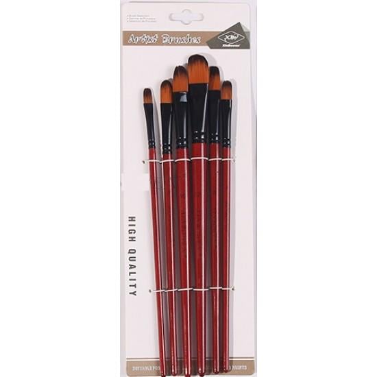 Набор кистей Brushes Artist HB-30460 нейлон овальный №2/6/10/12/8/4 6 шт. (12152)