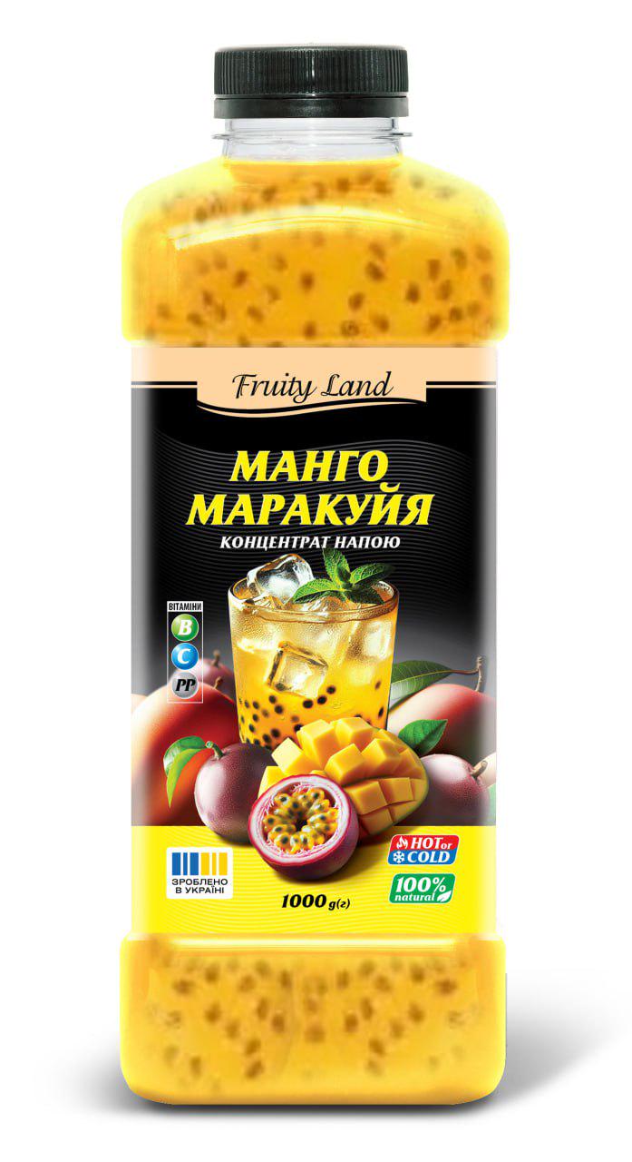 Концентрат напою Fruity Land Манго-маракуя 1 кг - фото 1