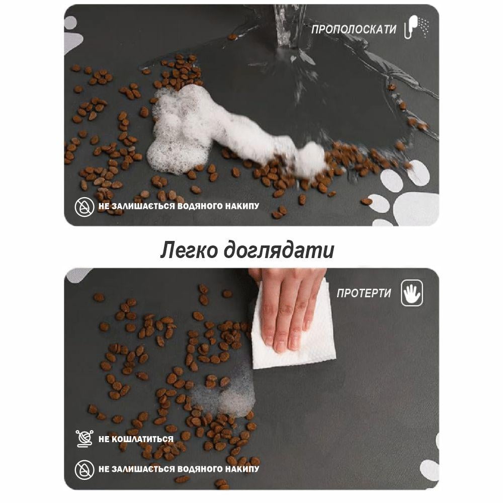 Килимок для тварин Сліди антиковзний/поглинаючий/швидковисихаючий 40х55 см Чорний (300171) - фото 7 Килимок для тварин Сліди антиковзний/поглинаючий/швидковисихаючий 40х55 см Чорний (300171) - фото 7