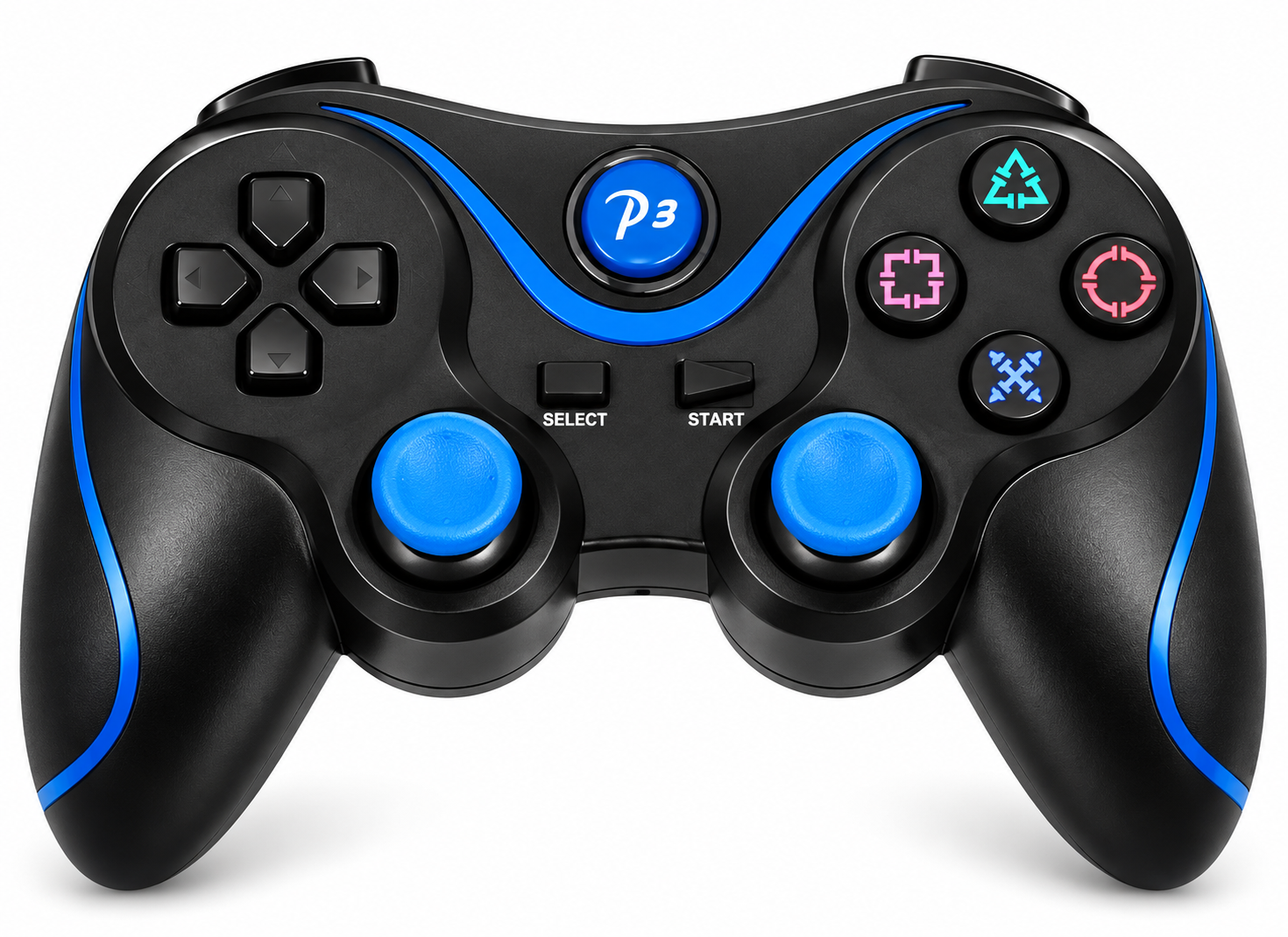 Геймпад бездротовий 888 для Sony PlayStation 3 PS3 DualShock 3 аналогові стіки/вібрація/вбудований акумулятор Black (4829115)